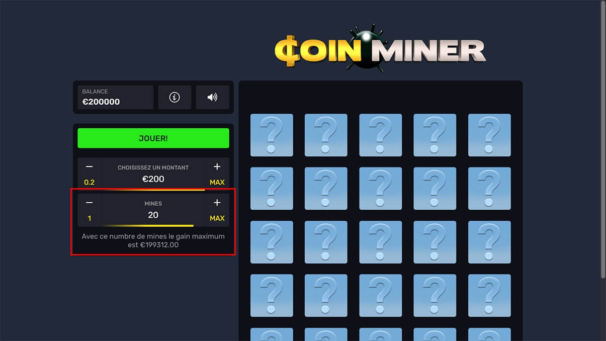 image de présentation des mines du mini jeu coin miner