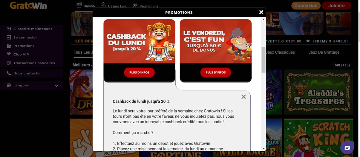 image de présentation bonus reguliers du casino en ligne gratowin