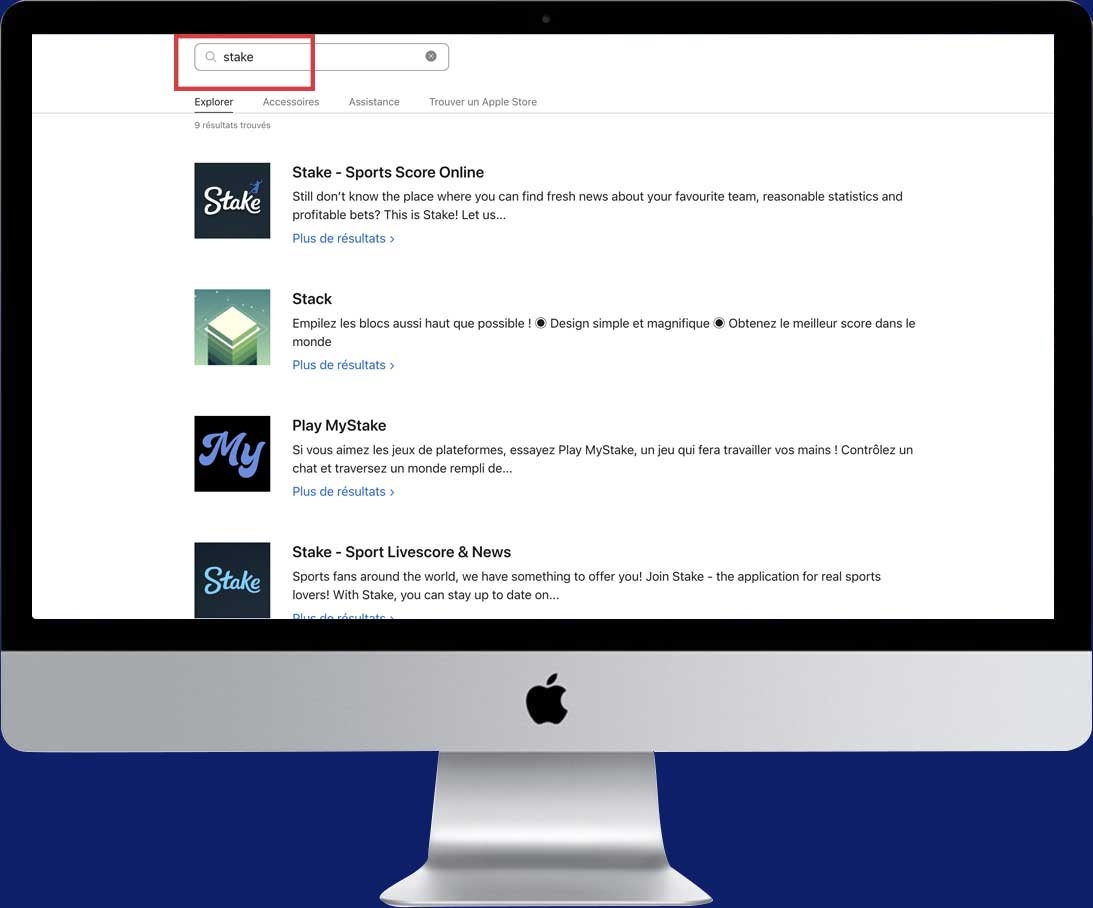 Application Stake sur App Store
