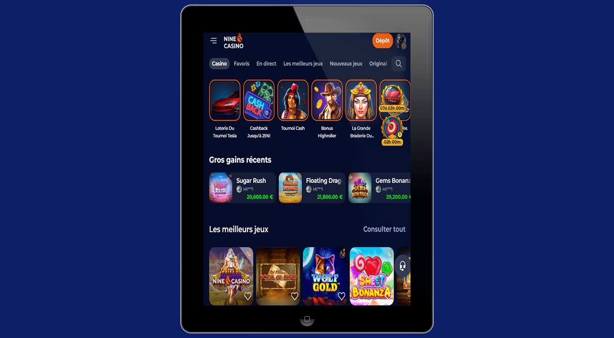 Nine casino iPad